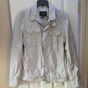 Banana Republic Light Gray Shirt Jacket